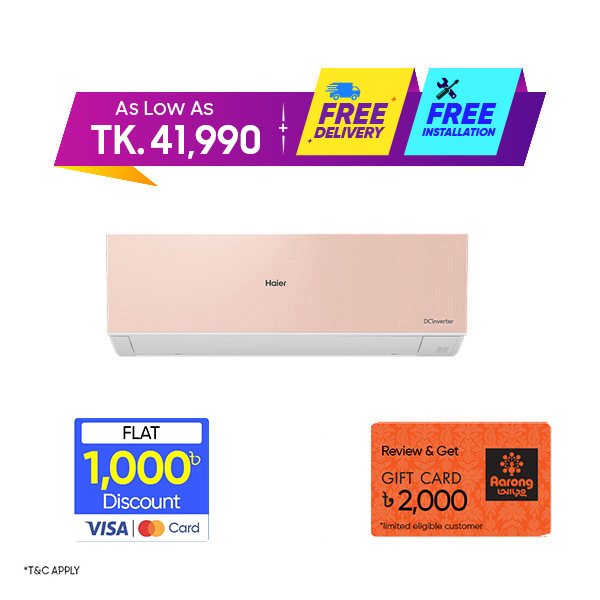 Haier 1 Ton ZenGlow Inverter Air Conditioner [ZenGlow-13INVPX6P]